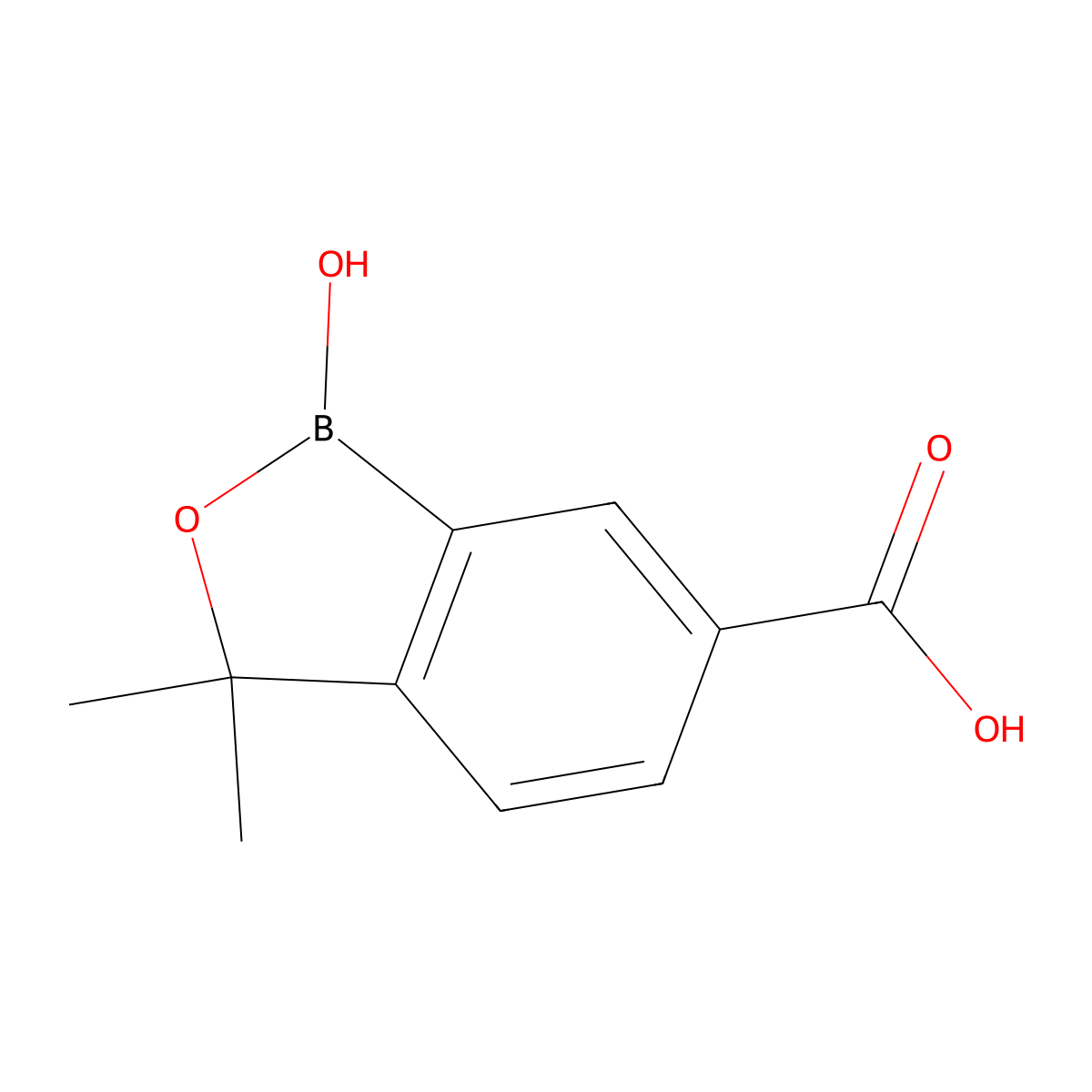 1-Hydroxy-3,3-dimethyl-1,3-dihydrobenzo[c][1,2]oxaborole-6-carboxylic acid molecular structure, CAS 1393477-51-4