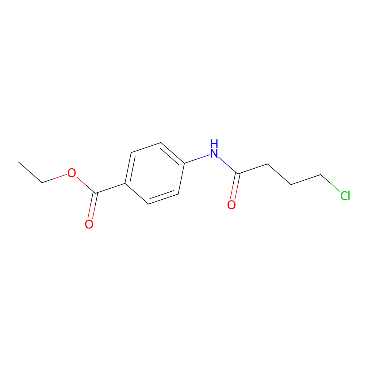 Ethyl 4-[(4-chlorobutanoyl)amino]benzoate molecular structure, CAS 139348-98-4
