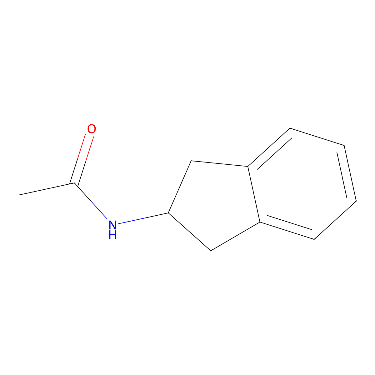 N-(2,3-Dihydro-1H-inden-2-yl)acetamide molecular structure, CAS 13935-80-3