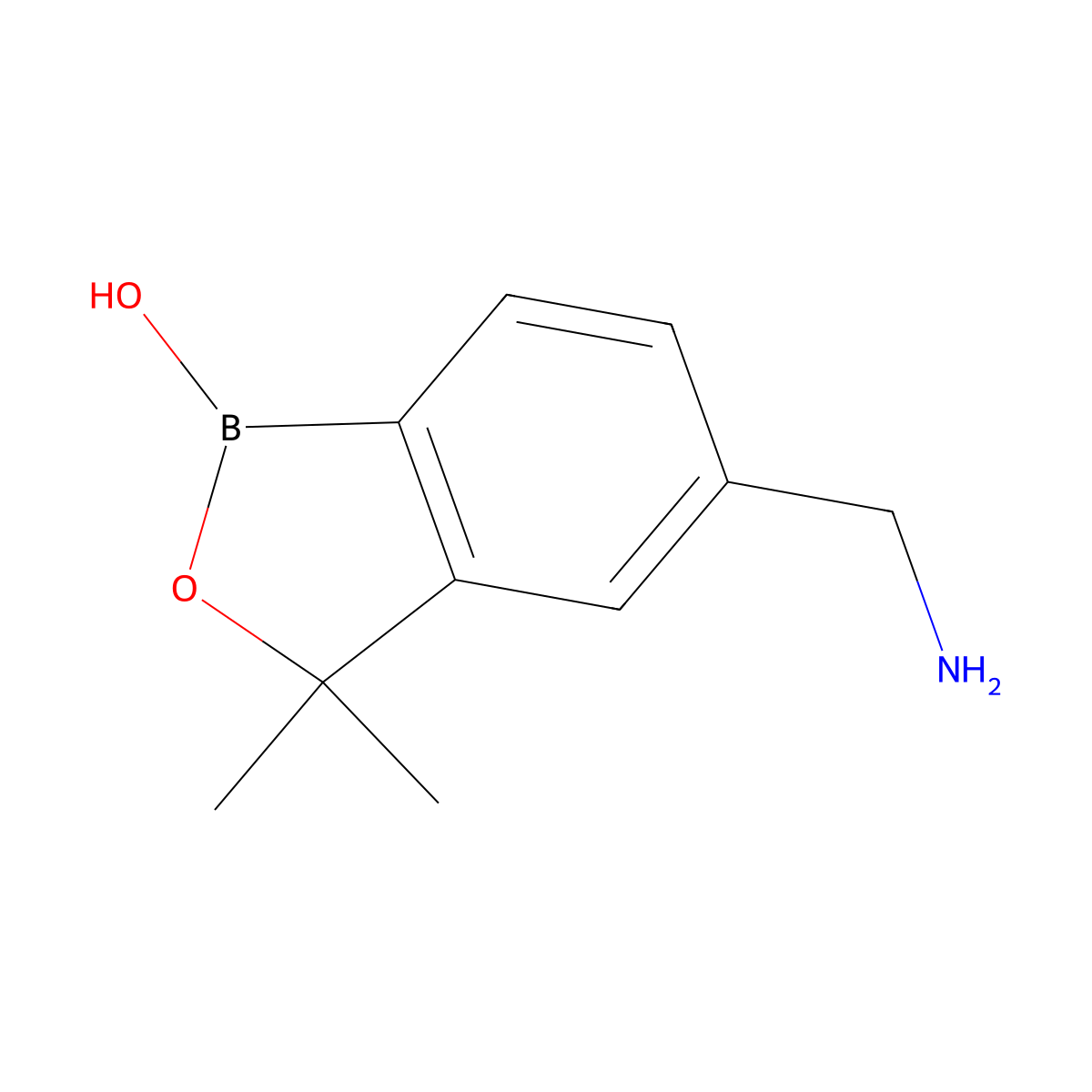 5-(Aminomethyl)-3,3-dimethylbenzo[c][1,2]oxaborol-1(3H)-ol molecular structure, CAS 1393522-32-1