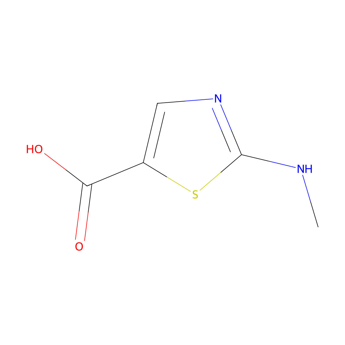 2-(Methylamino)-1,3-thiazole-5-carboxylic acid molecular structure, CAS 1393525-02-4