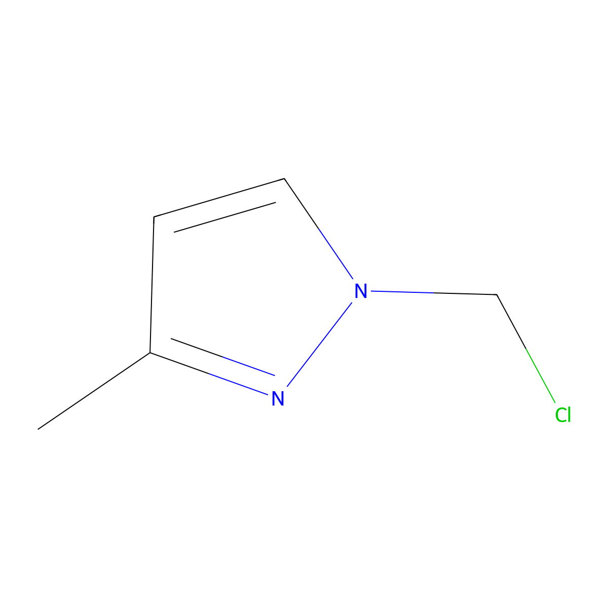 1-(Chloromethyl)-3-methyl-1H-pyrazole molecular structure, CAS 1393525-11-5