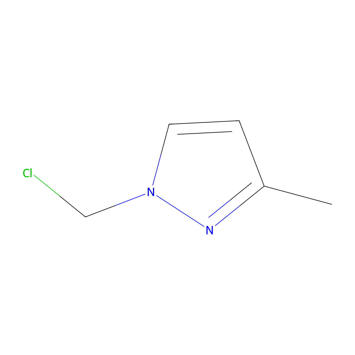 1-(Chloromethyl)-3-methyl-1H-pyrazole molecular structure, CAS 1393525-11-5