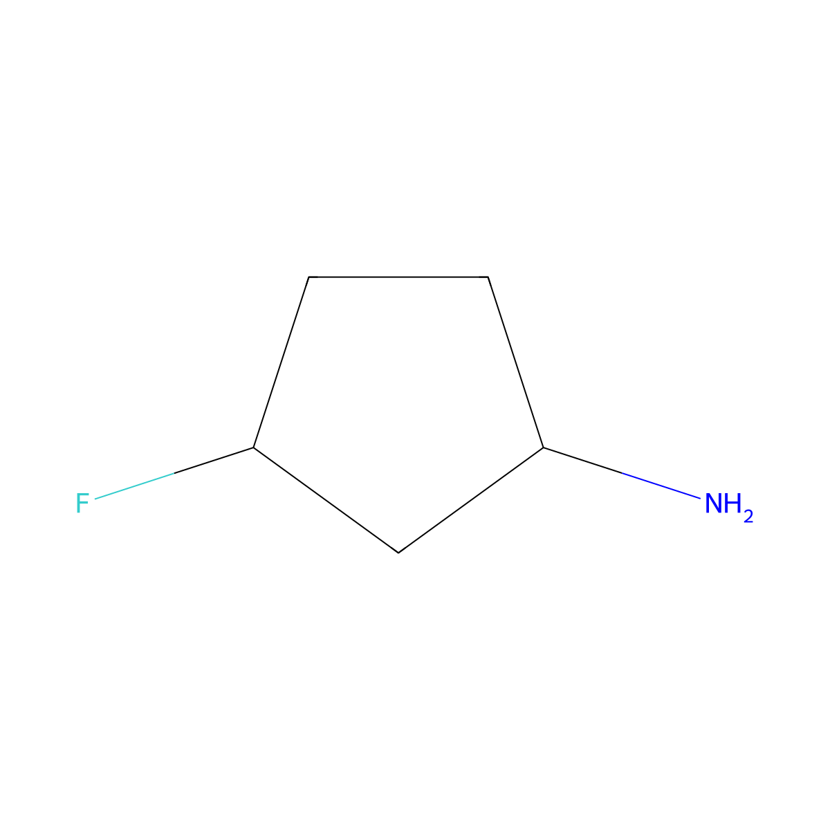 3-Fluorocyclopentan-1-amine molecular structure, CAS 1393527-84-8