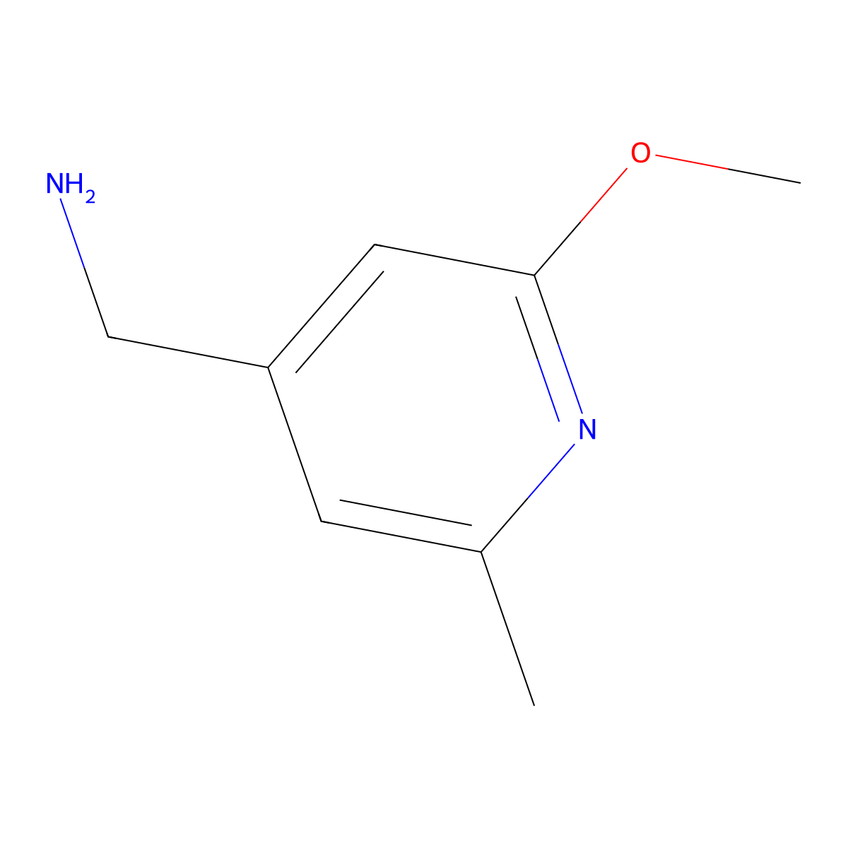 (2-Methoxy-6-methylpyridin-4-yl)methanamine molecular structure, CAS 1393530-65-8