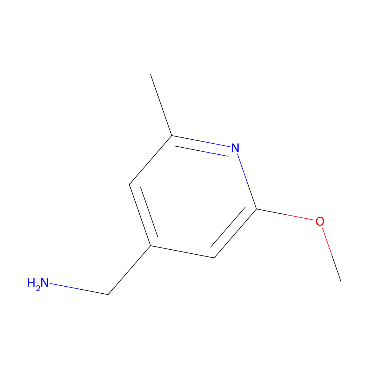 (2-Methoxy-6-methylpyridin-4-yl)methanamine molecular structure, CAS 1393530-65-8