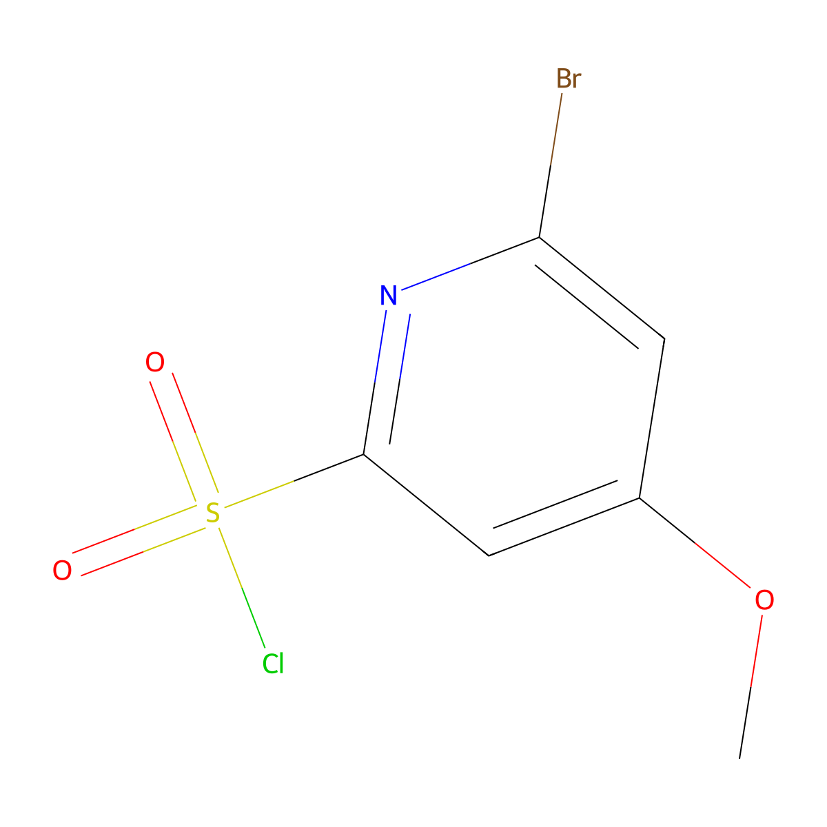 6-Bromo-4-methoxypyridine-2-sulfonyl chloride molecular structure, CAS 1393530-82-9