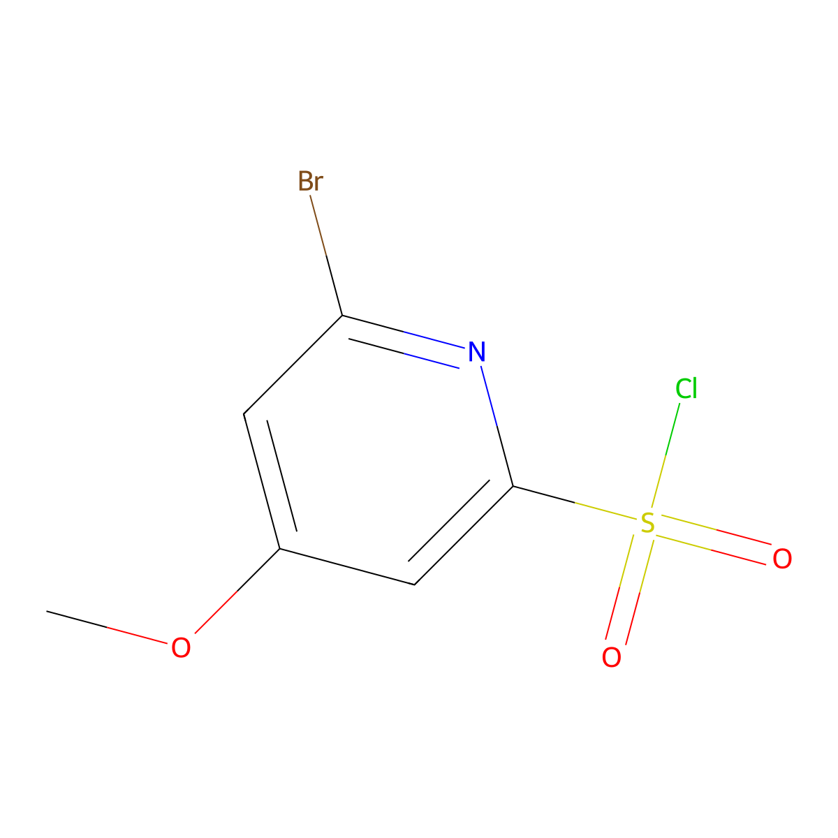 6-Bromo-4-methoxypyridine-2-sulfonyl chloride molecular structure, CAS 1393530-82-9