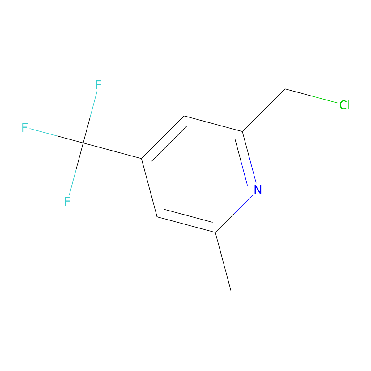 2-(Chloromethyl)-6-methyl-4-(trifluoromethyl)pyridine molecular structure, CAS 1393531-62-8