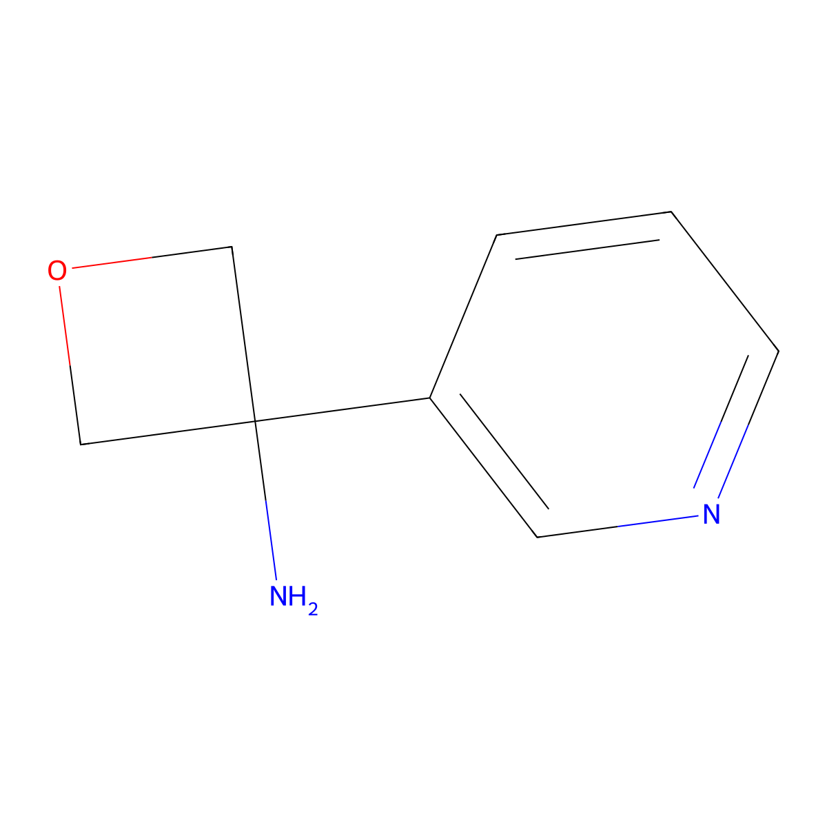 3-(Pyridin-3-yl)oxetan-3-amine molecular structure, CAS 1393531-98-0