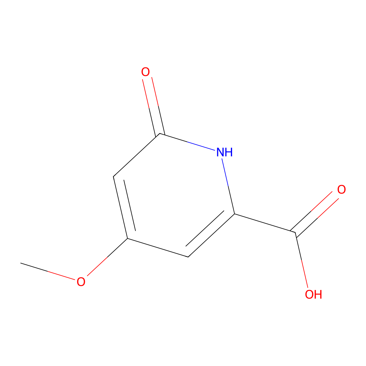 6-Hydroxy-4-methoxypyridine-2-carboxylic acid molecular structure, CAS 1393532-27-8