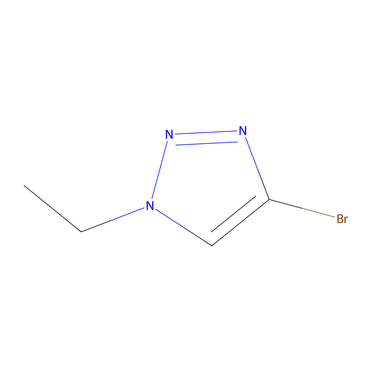4-bromo-1-ethyl-1H-1,2,3-triazole molecular structure, CAS 1393532-87-0