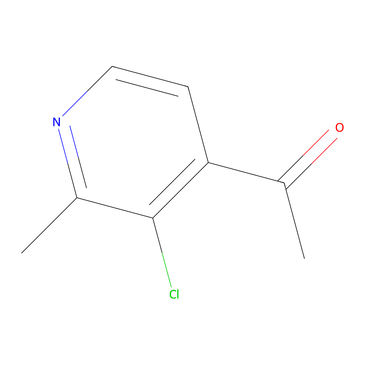 1-(3-Chloro-2-methylpyridin-4-YL)ethanone molecular structure, CAS 1393533-09-9