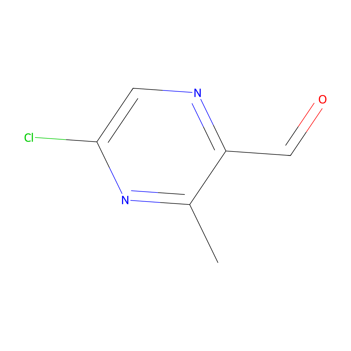 5-Chloro-3-methylpyrazine-2-carbaldehyde molecular structure, CAS 1393533-77-1