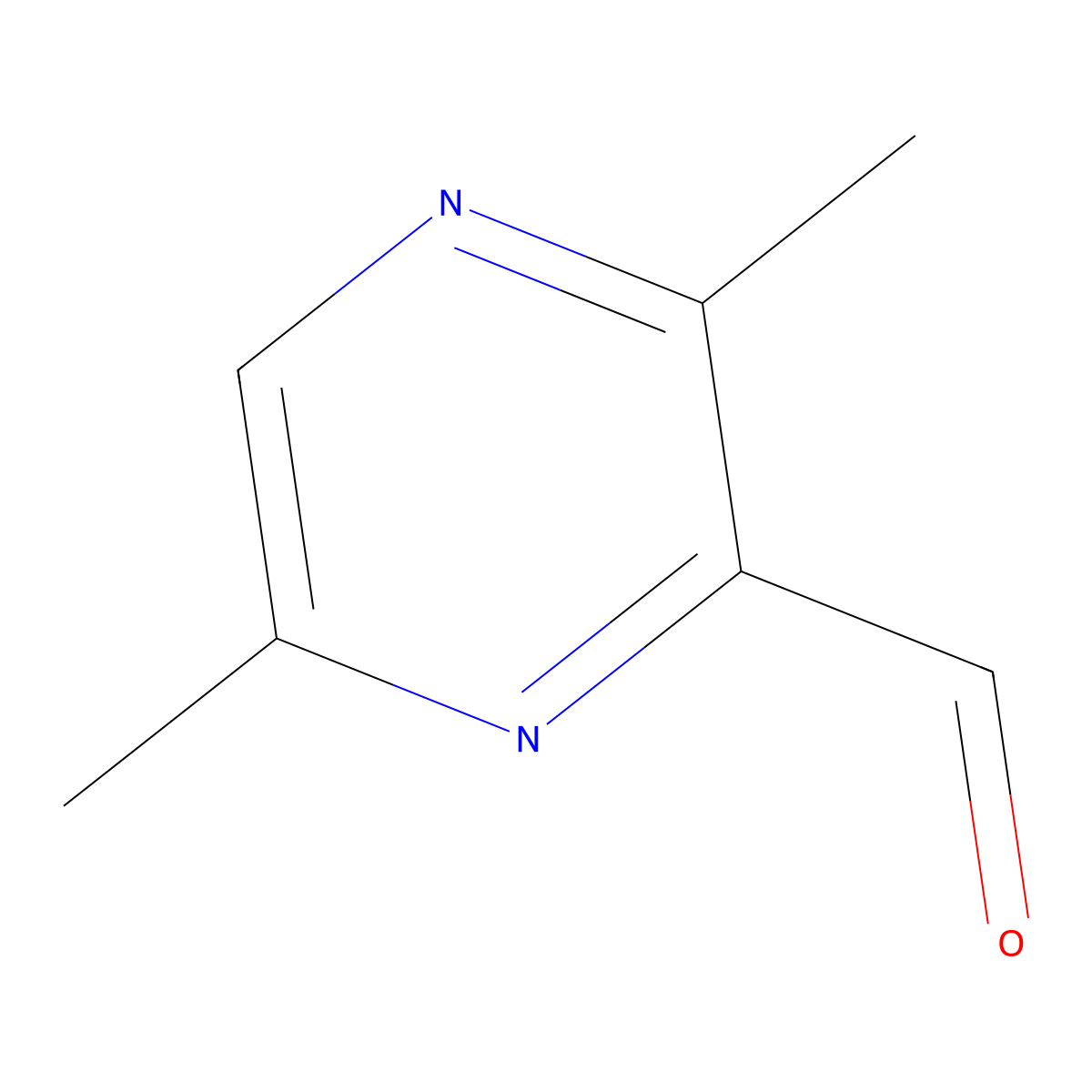 3,6-Dimethylpyrazine-2-carbaldehyde molecular structure, CAS 1393534-18-3