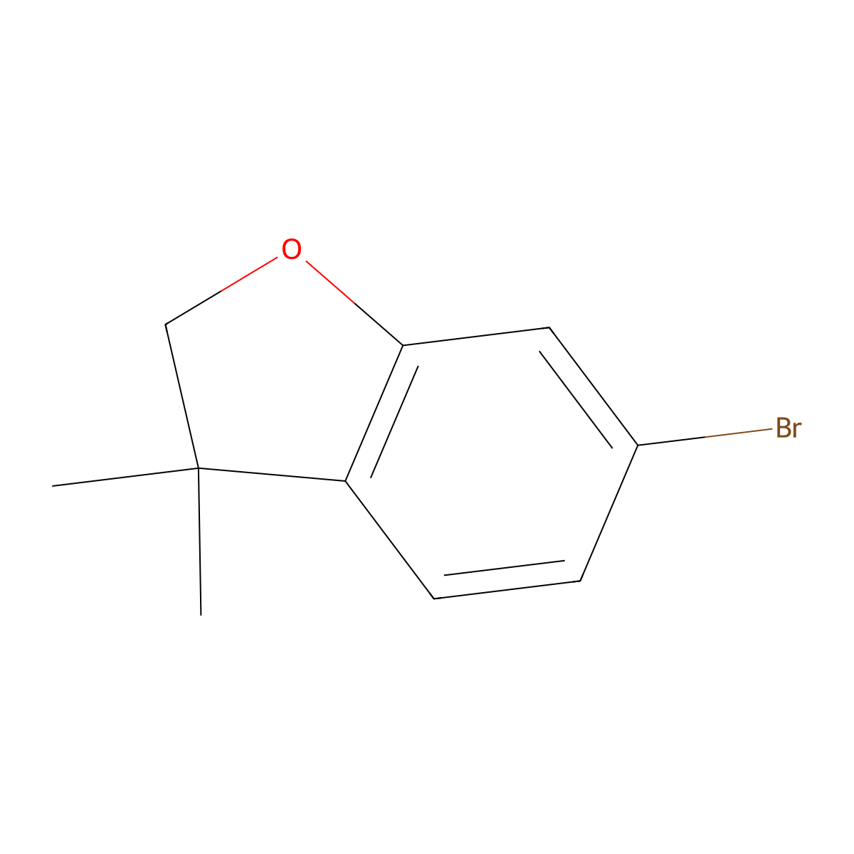 6-Bromo-3,3-dimethyl-2,3-dihydro-1-benzofuran molecular structure, CAS 1393534-22-9