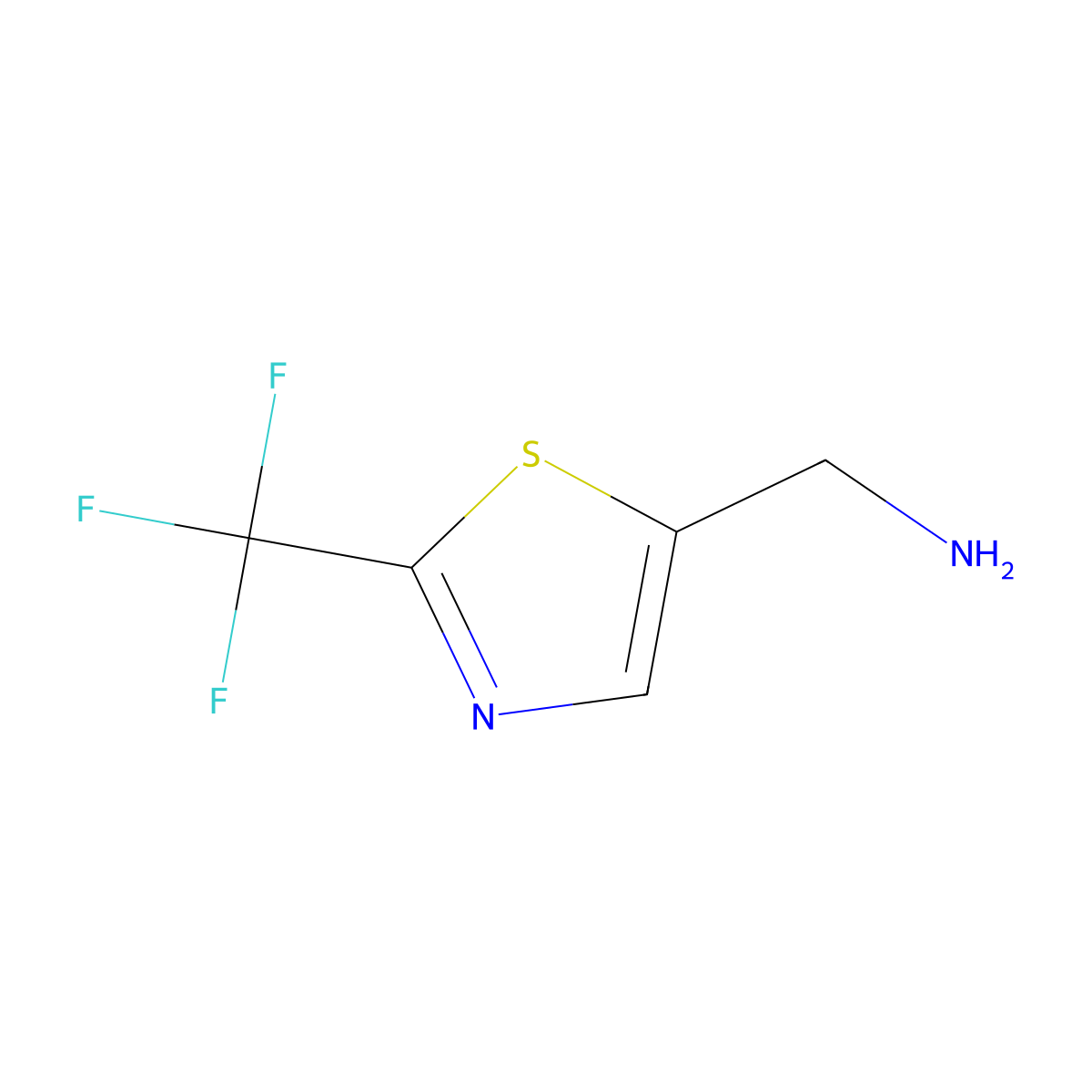 1-[2-(Trifluoromethyl)-1,3-thiazol-5-yl]methanamine molecular structure, CAS 1393534-24-1