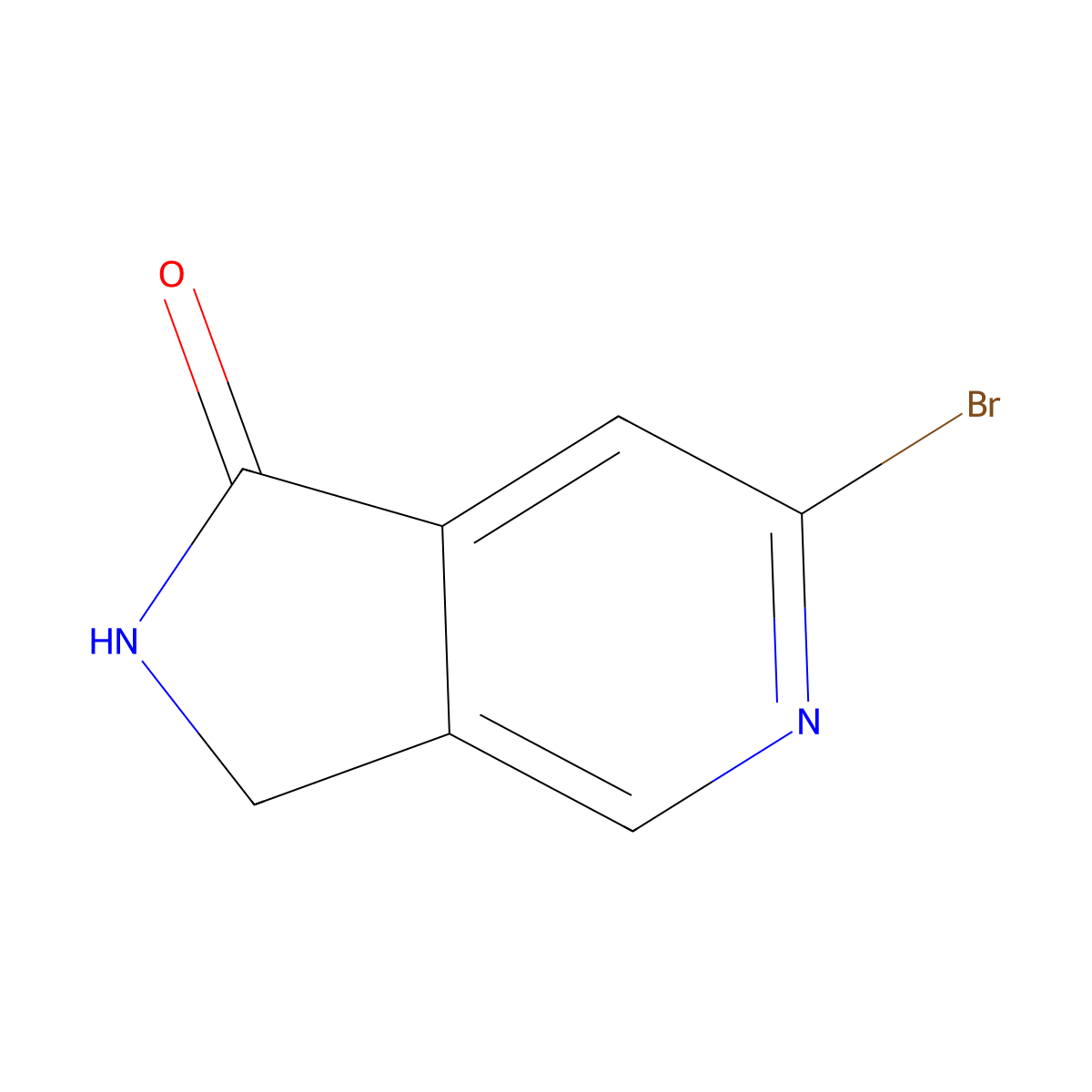 6-Bromo-2,3-dihydro-1H-pyrrolo[3,4-C]pyridin-1-one molecular structure, CAS 1393534-34-3
