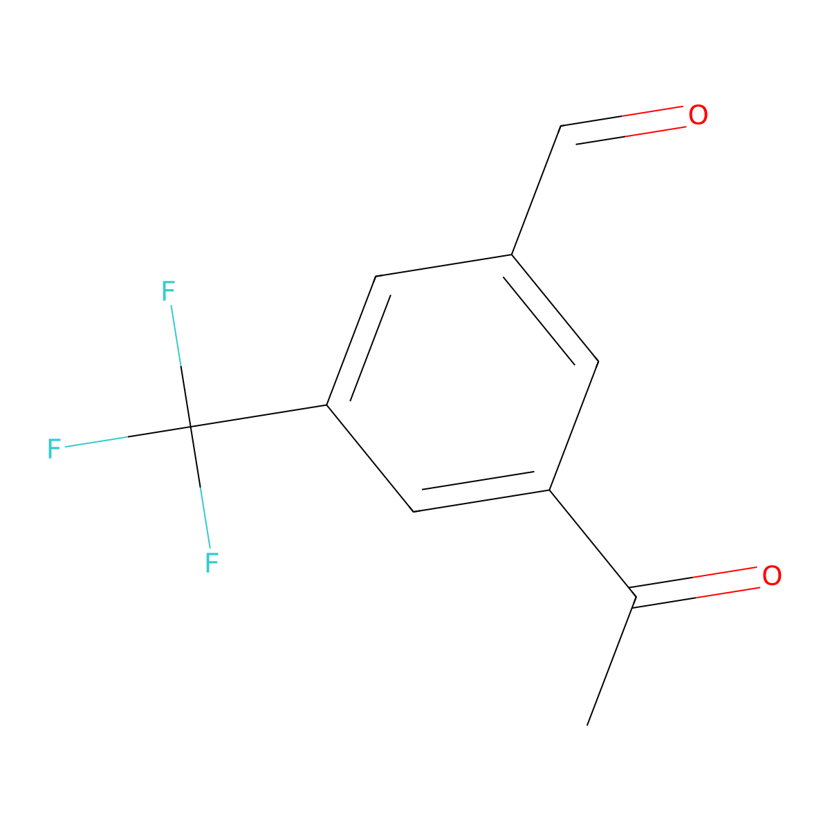 3-Acetyl-5-(trifluoromethyl)benzaldehyde molecular structure, CAS 1393534-42-3