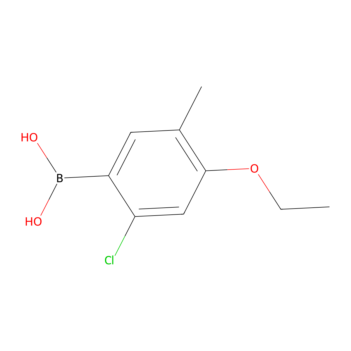 (2-Chloro-4-ethoxy-5-methylphenyl)boronic acid molecular structure, CAS 1393536-47-4