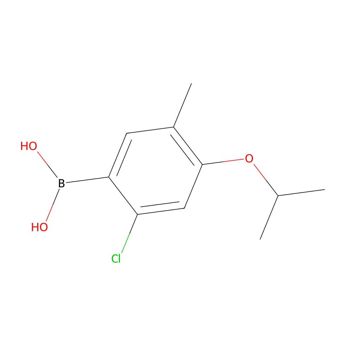 (2-Chloro-4-isopropoxy-5-methylphenyl)boronic acid molecular structure, CAS 1393536-48-5