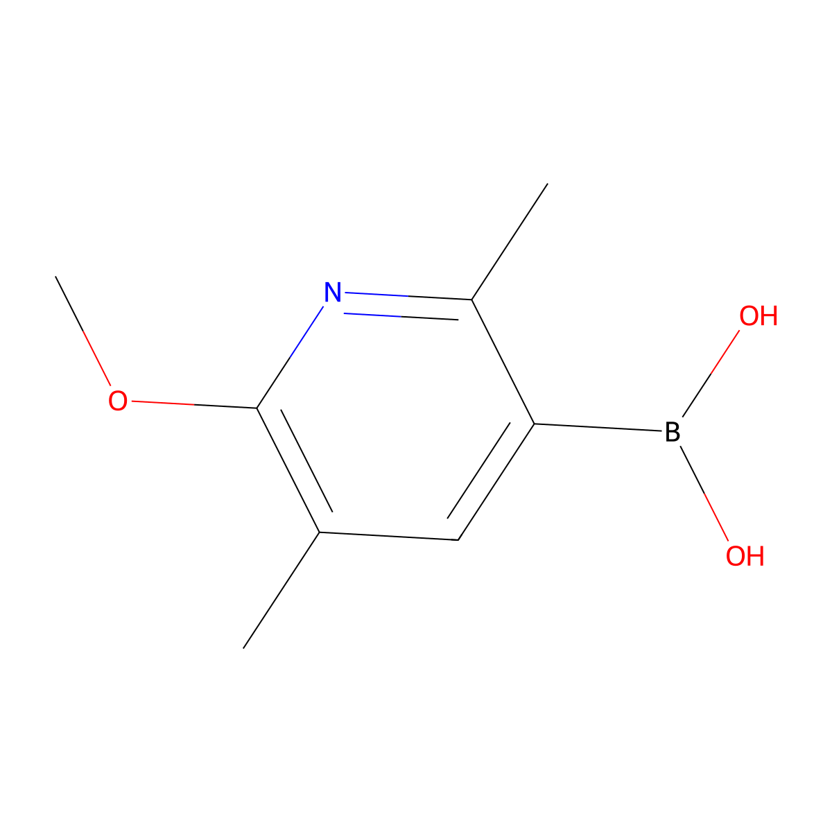 B-(6-Methoxy-2,5-dimethyl-3-pyridinyl)boronic acid molecular structure, CAS 1393536-53-2
