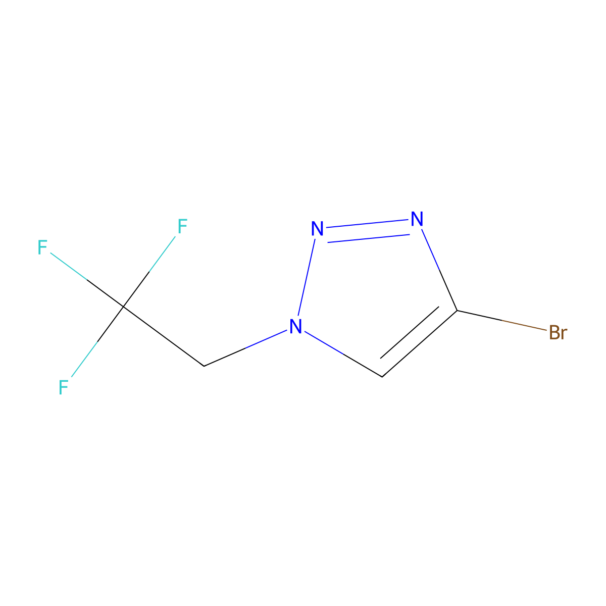 4-Bromo-1-(2,2,2-trifluoroethyl)-1H-1,2,3-triazole molecular structure, CAS 1393539-84-8