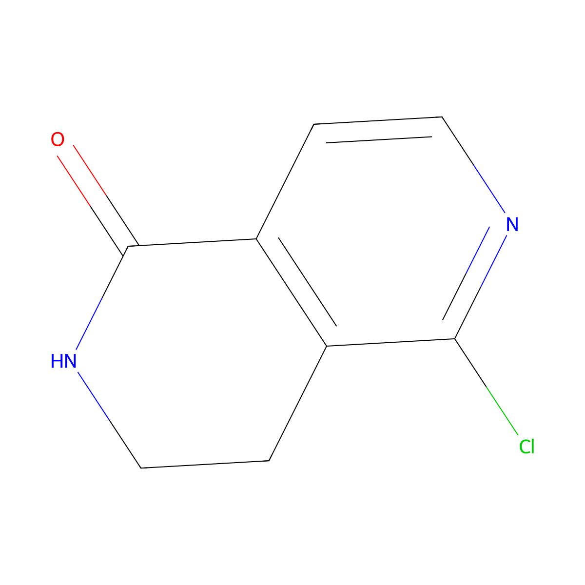 5-Chloro-3,4-dihydro-2,6-naphthyridin-1(2H)-one molecular structure, CAS 1393539-90-6
