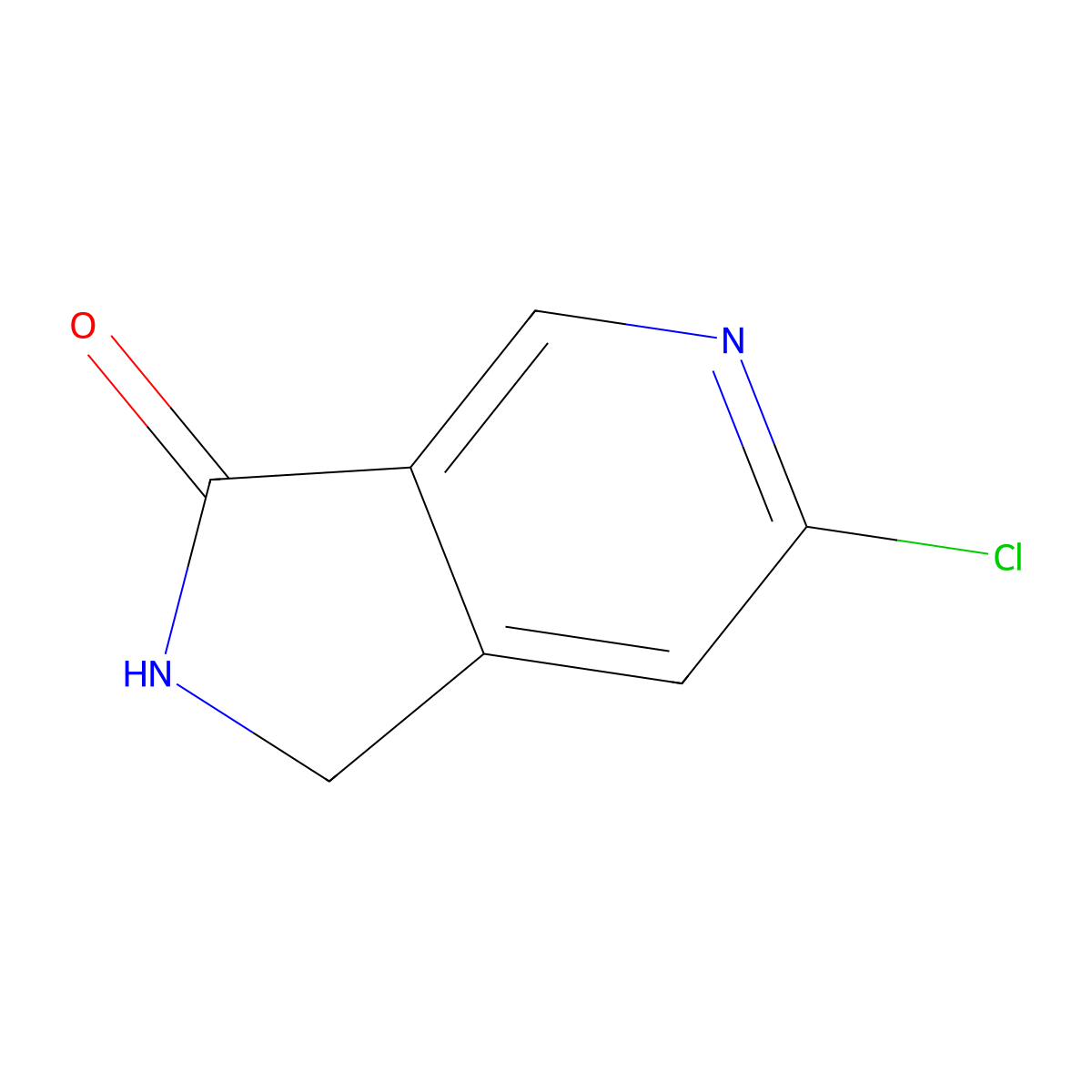 6-Chloro-1,2-dihydro-3H-pyrrolo[3,4-C]pyridin-3-one molecular structure, CAS 1393540-02-7
