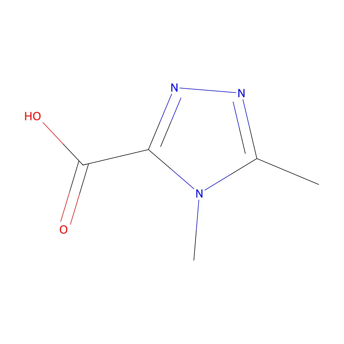 4,5-Dimethyl-4H-1,2,4-triazole-3-carboxylic acid molecular structure, CAS 1393540-04-9