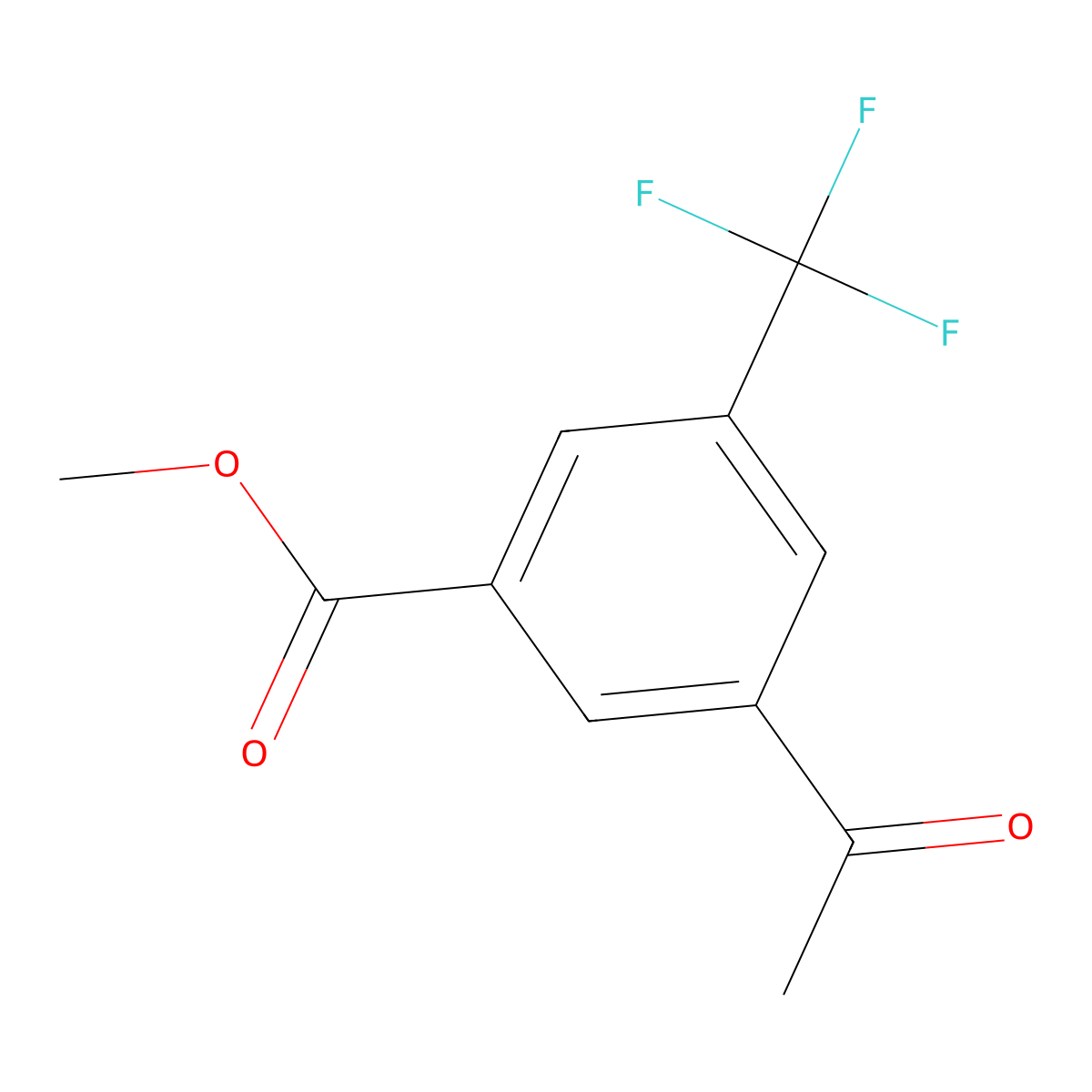 Methyl 3-acetyl-5-(trifluoromethyl)benzoate molecular structure, CAS 1393540-27-6