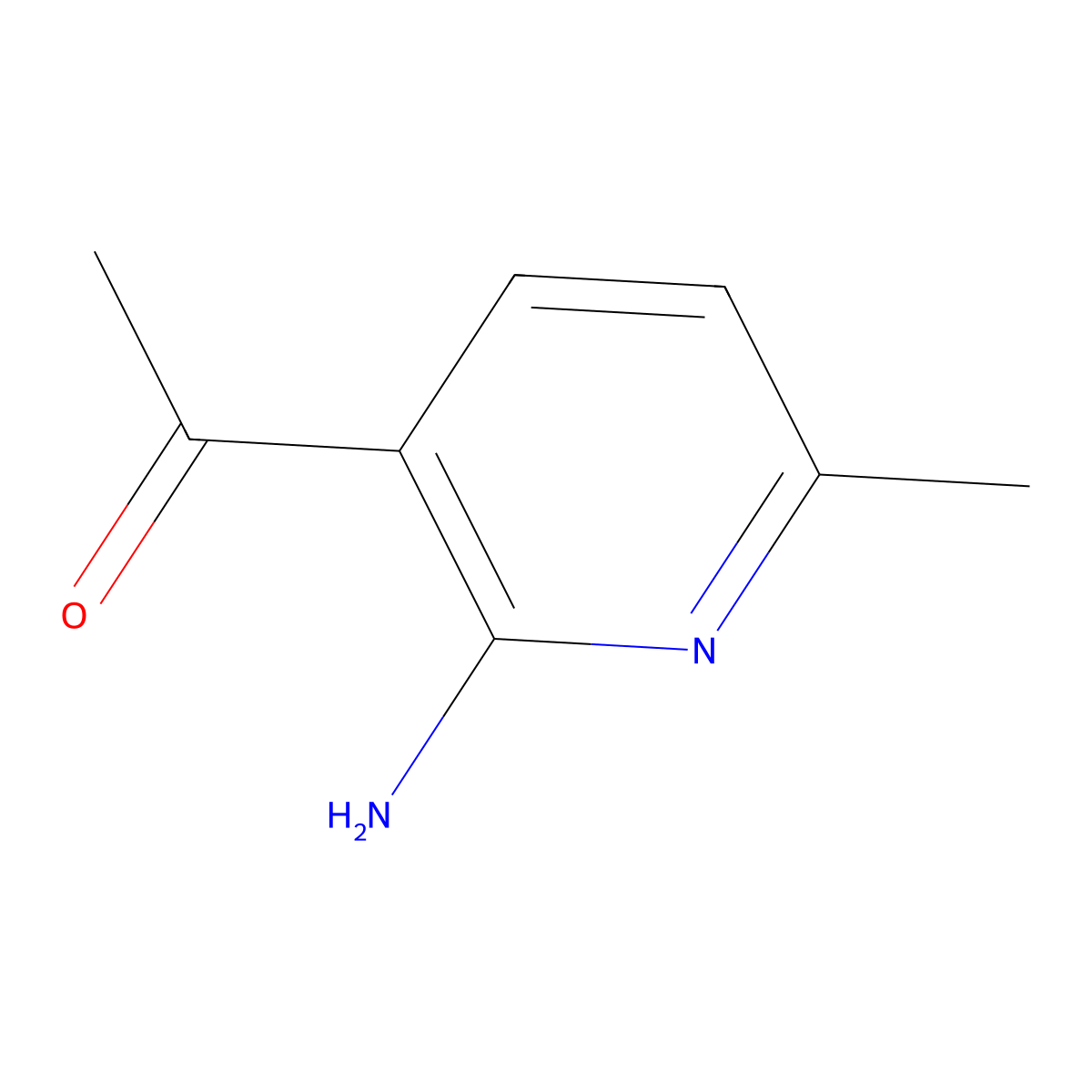 1-(2-Amino-6-methylpyridin-3-YL)ethanone molecular structure, CAS 1393540-33-4