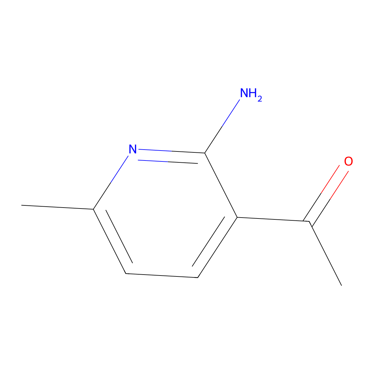 1-(2-Amino-6-methylpyridin-3-YL)ethanone molecular structure, CAS 1393540-33-4