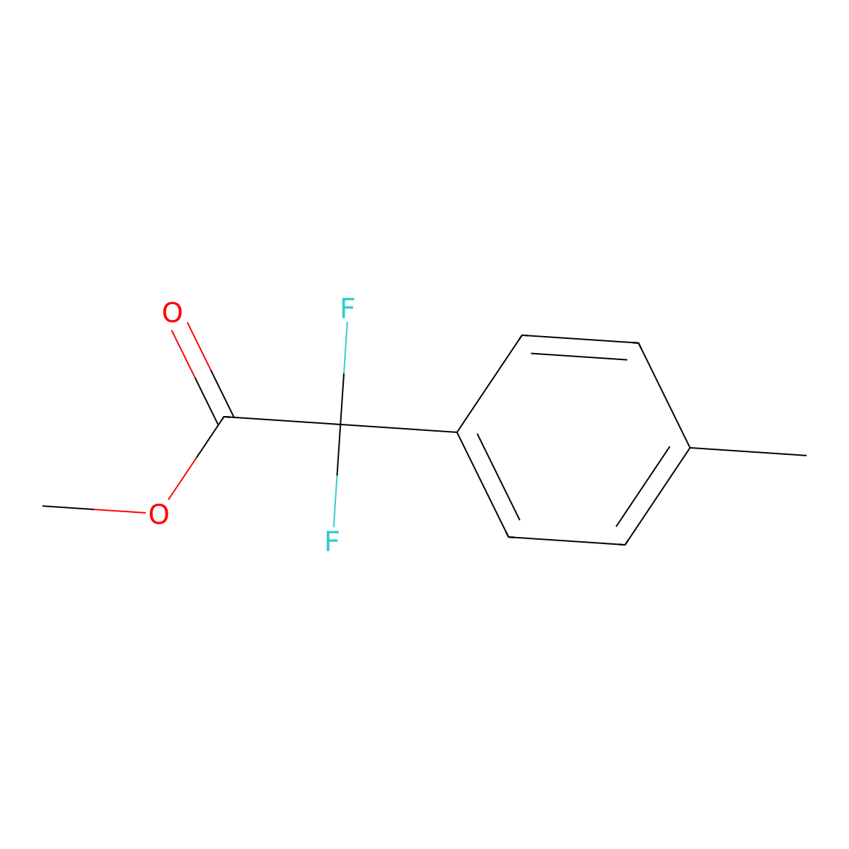 Methyl difluoro(4-methylphenyl)acetate molecular structure, CAS 1393540-50-5