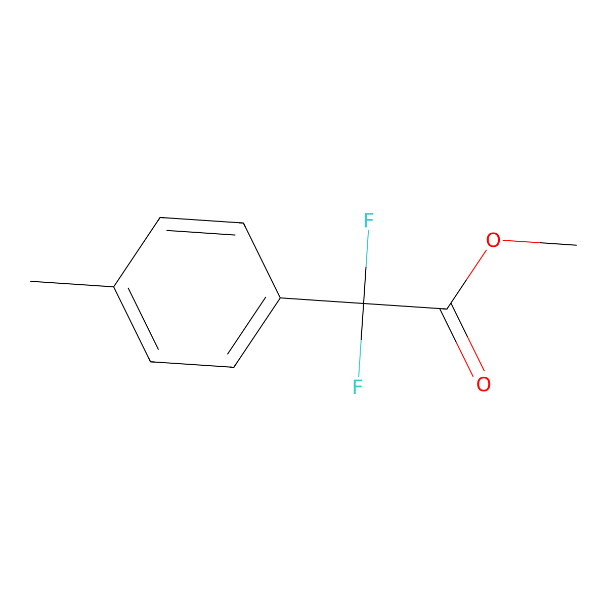 Methyl difluoro(4-methylphenyl)acetate molecular structure, CAS 1393540-50-5