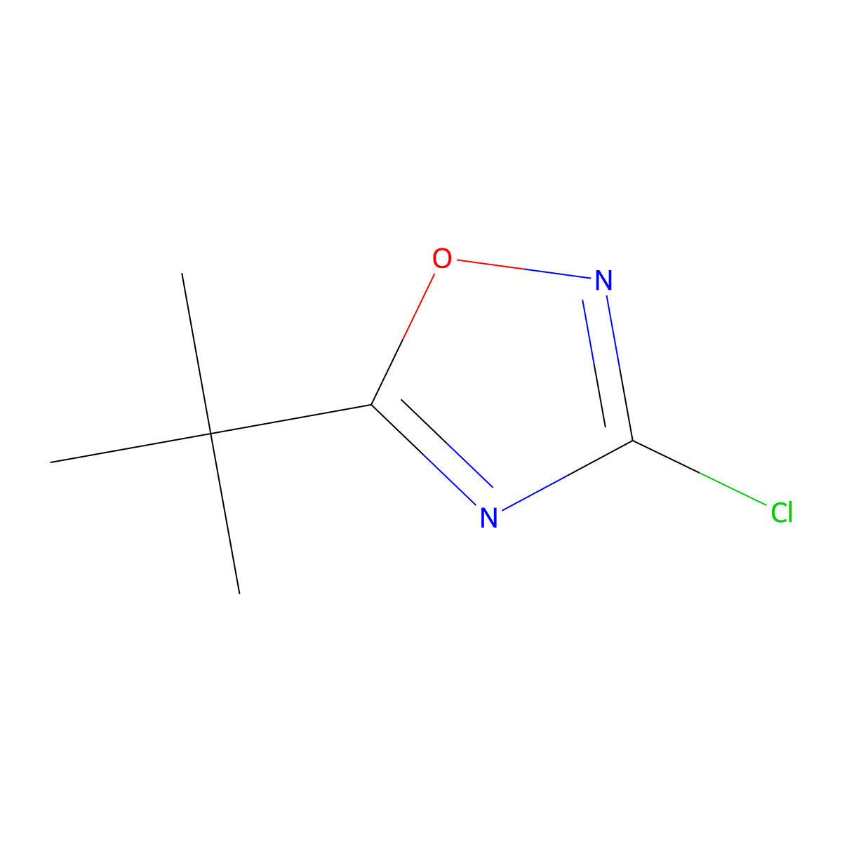 5-Tert-butyl-3-chloro-1,2,4-oxadiazole molecular structure, CAS 1393540-56-1