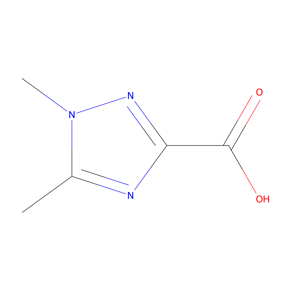 1,5-Dimethyl-1H-1,2,4-triazole-3-carboxylic acid molecular structure, CAS 1393540-58-3