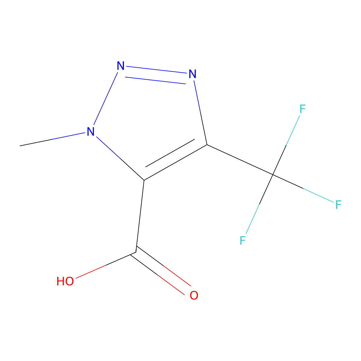 1-Methyl-4-(trifluoromethyl)-1H-1,2,3-triazole-5-carboxylic acid molecular structure, CAS 1393540-74-3