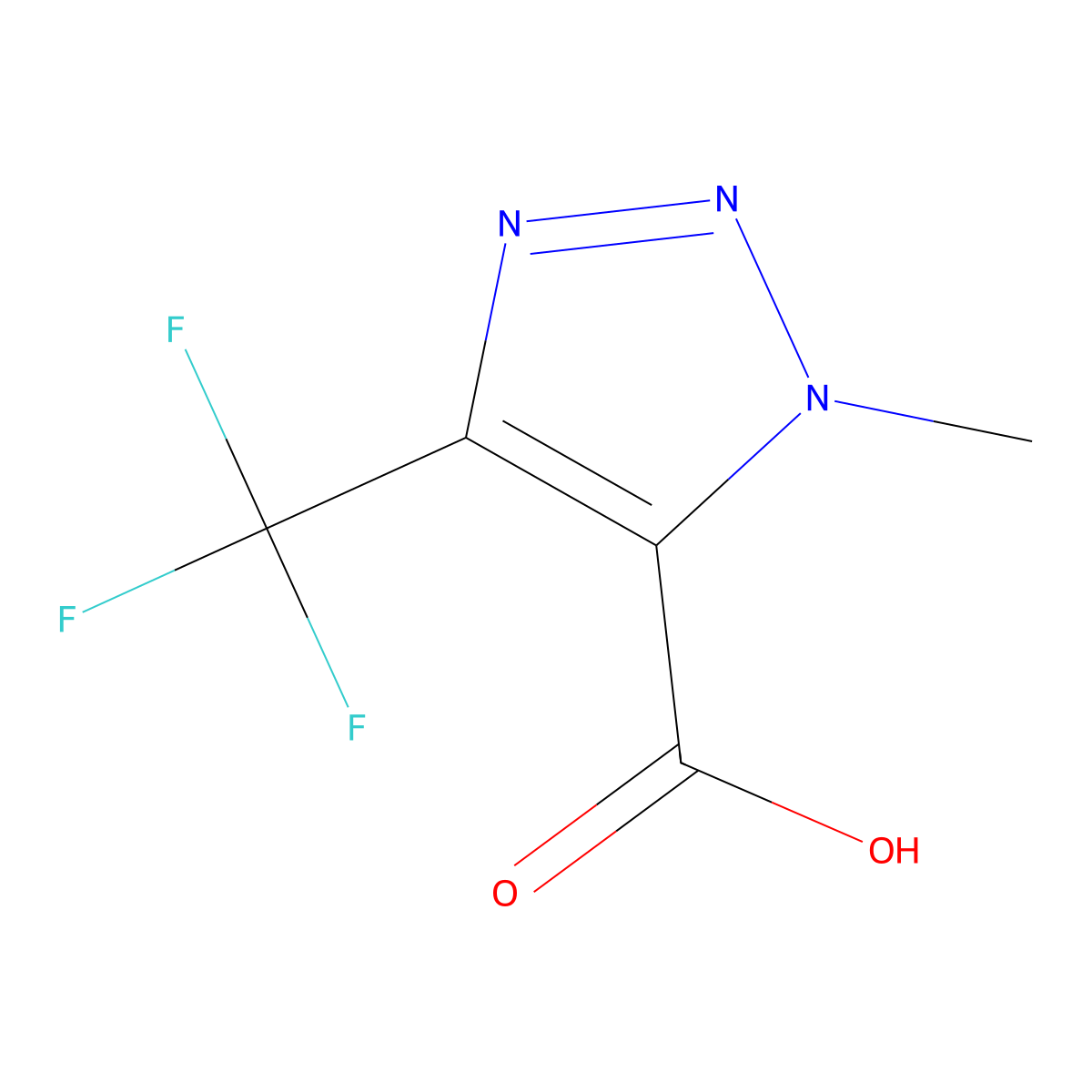 1-Methyl-4-(trifluoromethyl)-1H-1,2,3-triazole-5-carboxylic acid molecular structure, CAS 1393540-74-3