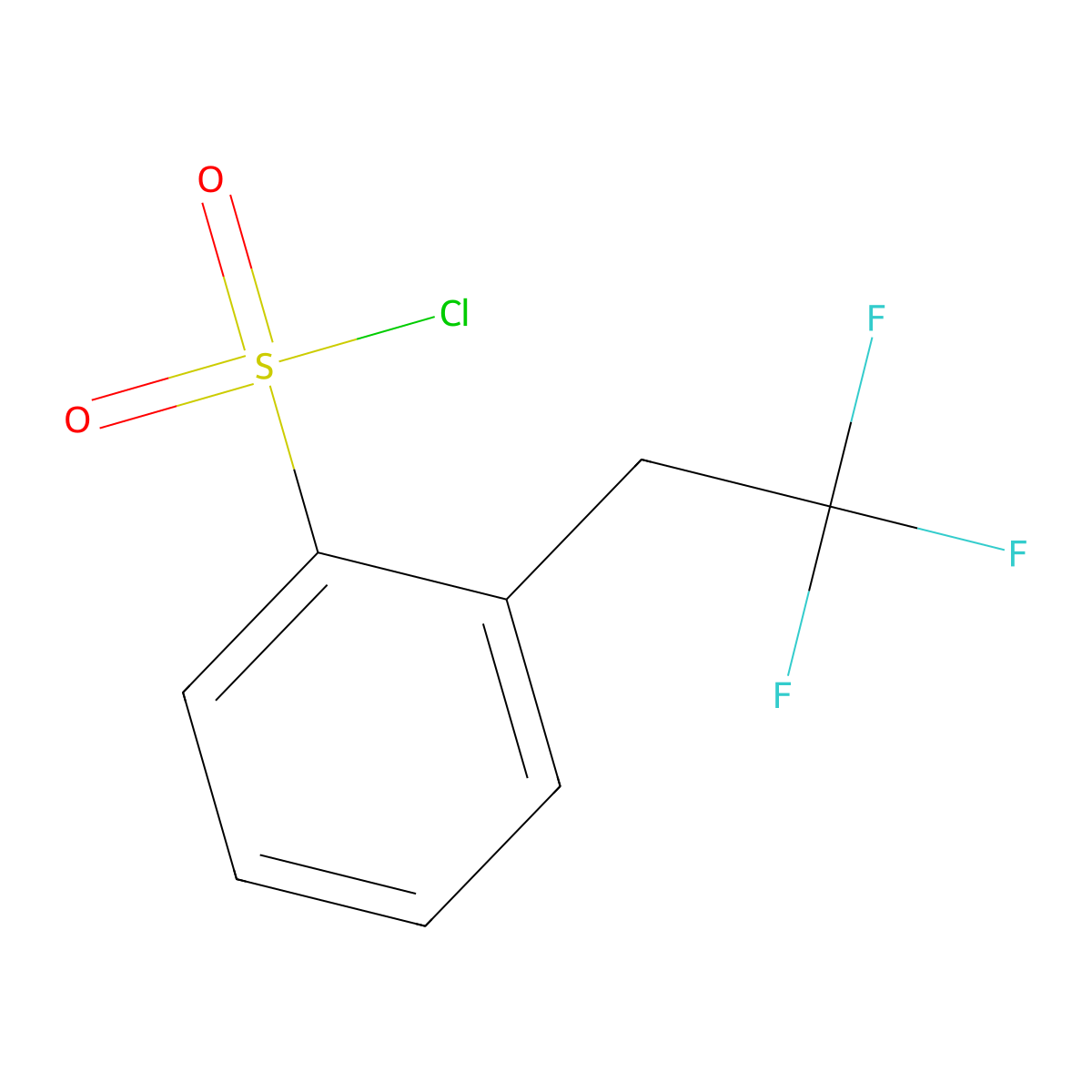 2-(2,2,2-Trifluoroethyl)benzene-1-sulfonyl chloride molecular structure, CAS 1393540-80-1