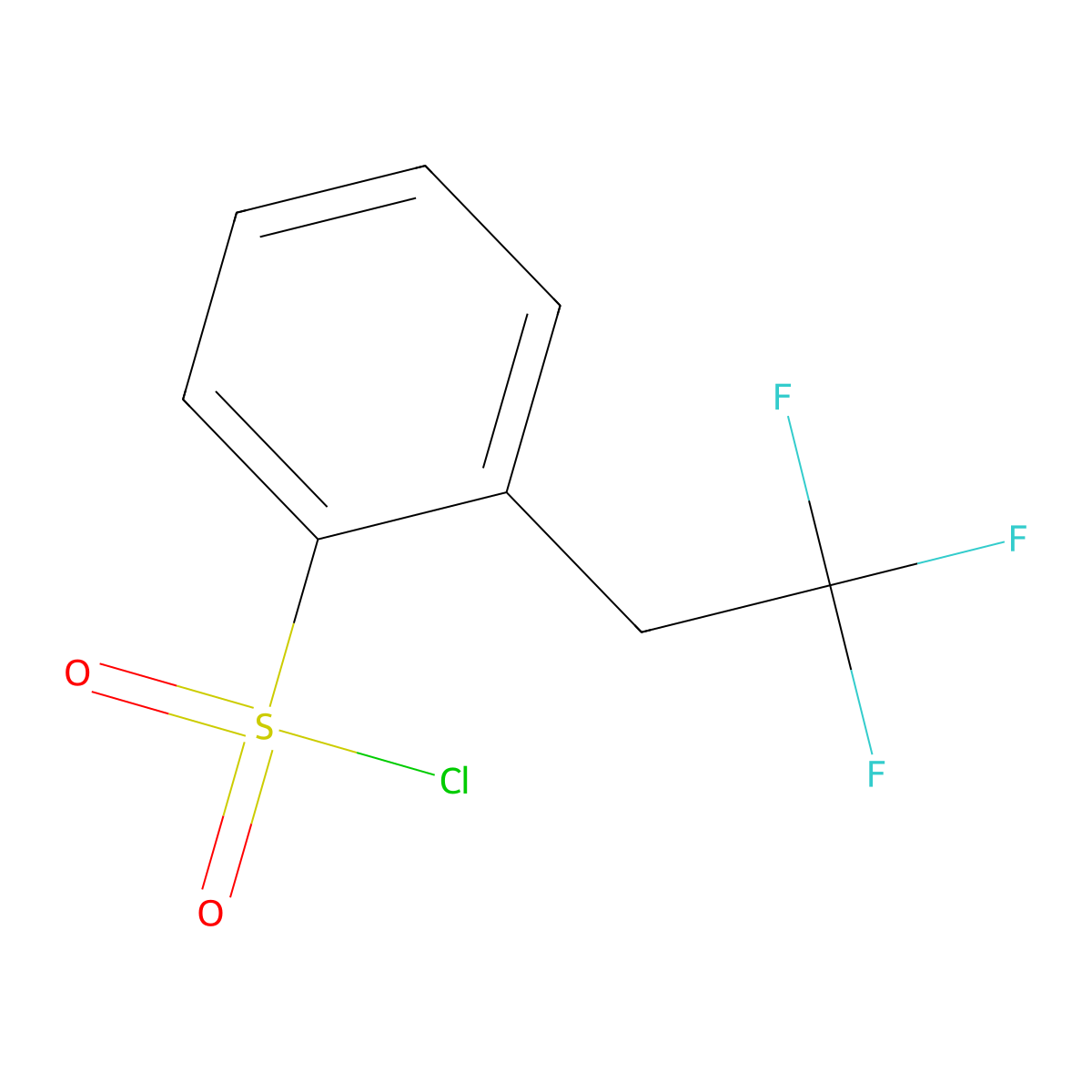 2-(2,2,2-Trifluoroethyl)benzene-1-sulfonyl chloride molecular structure, CAS 1393540-80-1