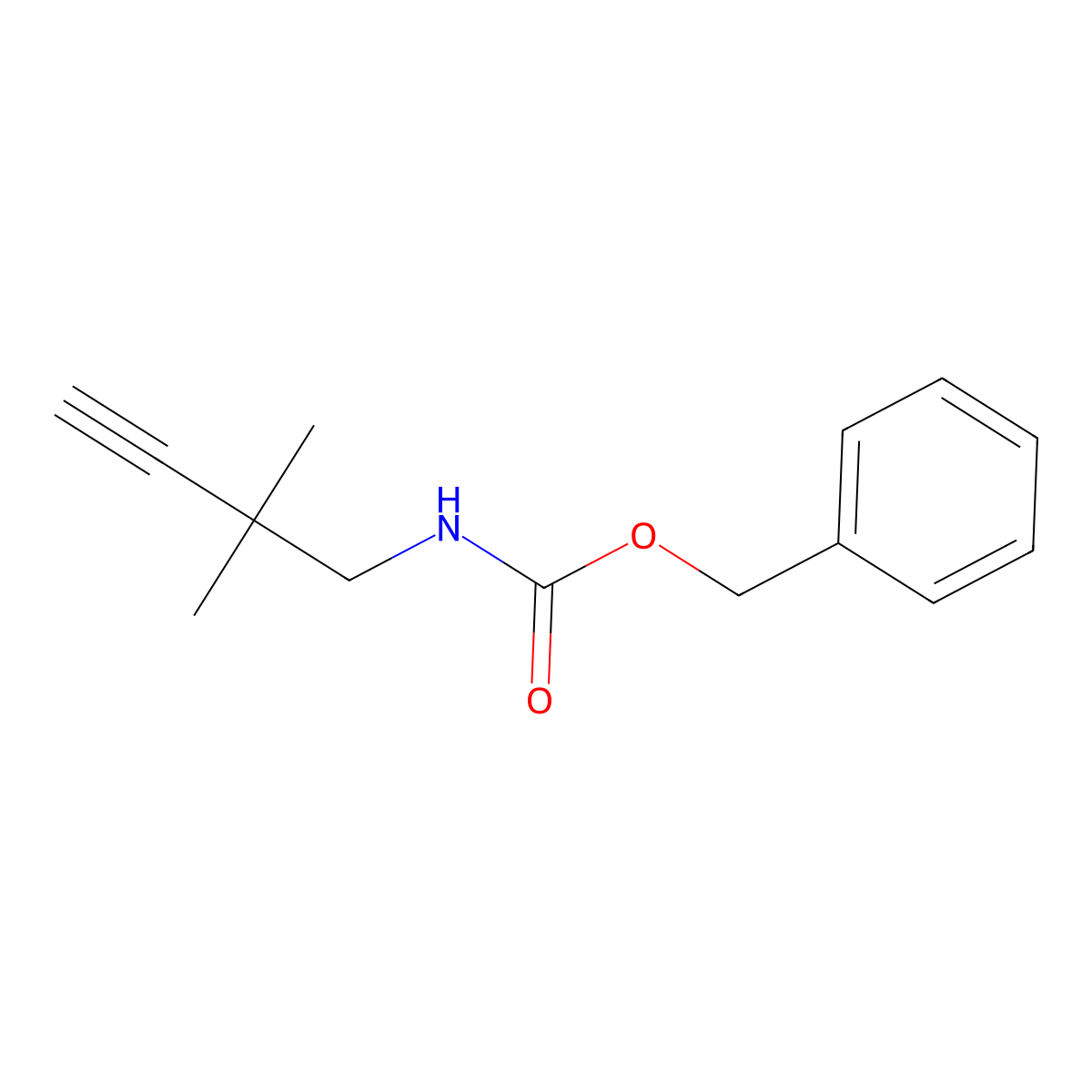Benzyl 2,2-dimethylbut-3-ynylcarbamate molecular structure, CAS 1393541-18-8