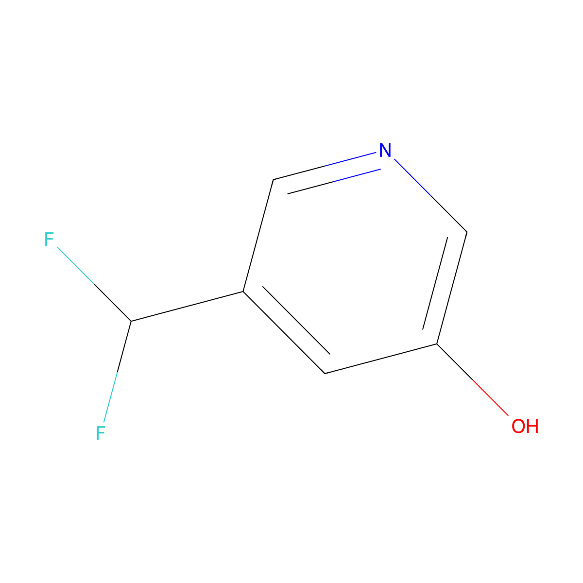 5-(Difluoromethyl)pyridin-3-ol molecular structure, CAS 1393541-20-2