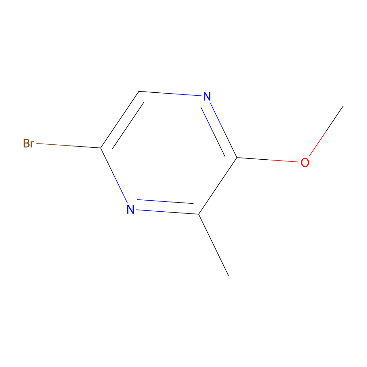 5-Bromo-2-methoxy-3-methylpyrazine molecular structure, CAS 1393541-34-8