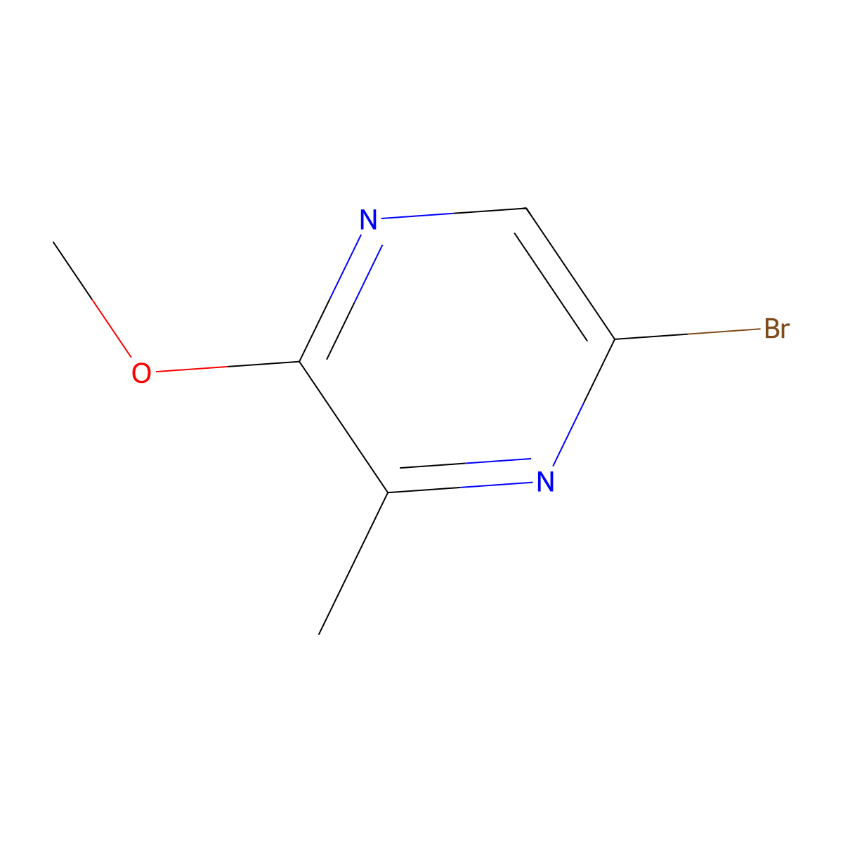 5-Bromo-2-methoxy-3-methylpyrazine molecular structure, CAS 1393541-34-8