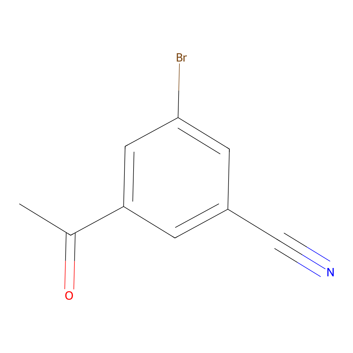 3-Acetyl-5-bromobenzonitrile molecular structure, CAS 1393541-70-2