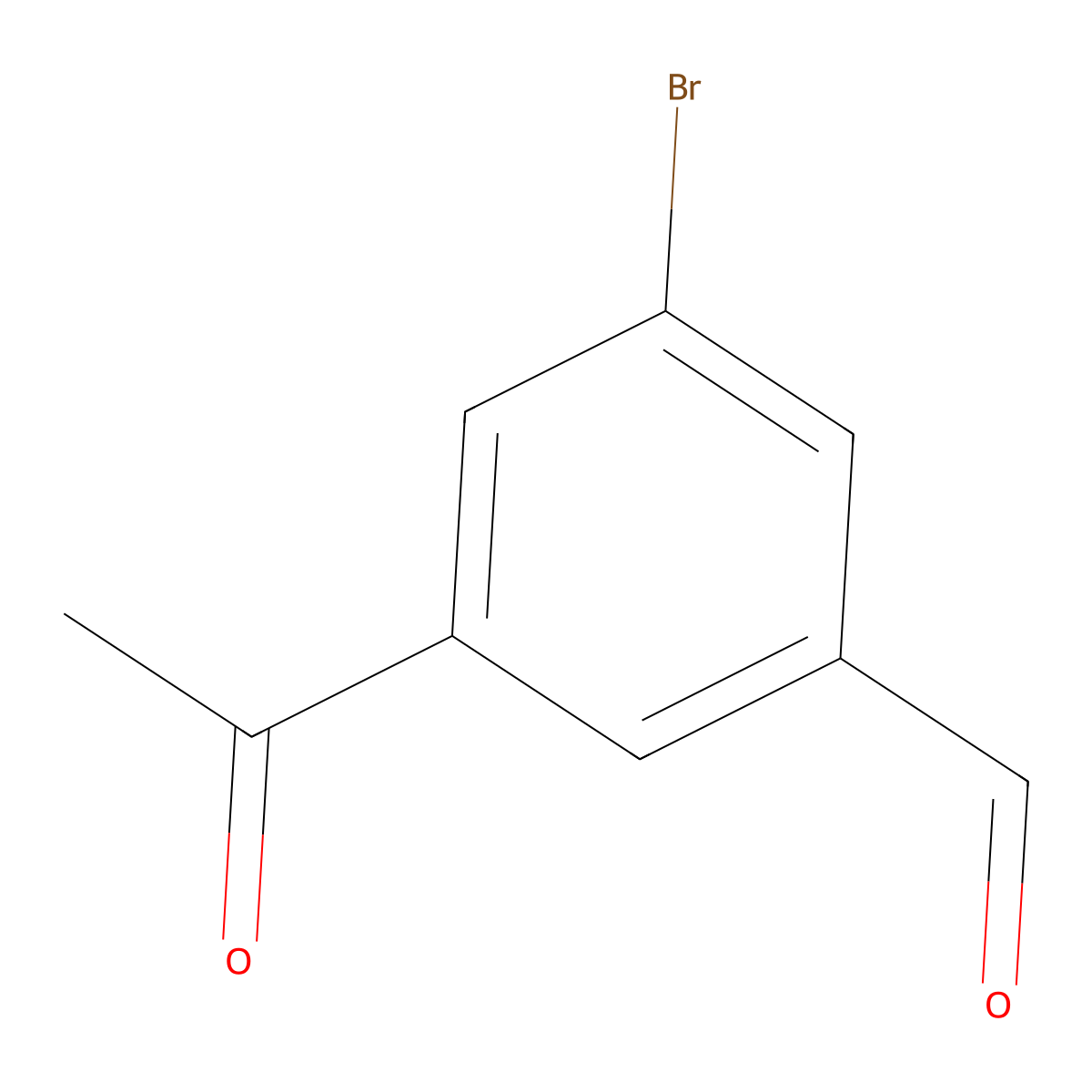 3-Acetyl-5-bromobenzaldehyde molecular structure, CAS 1393542-87-4