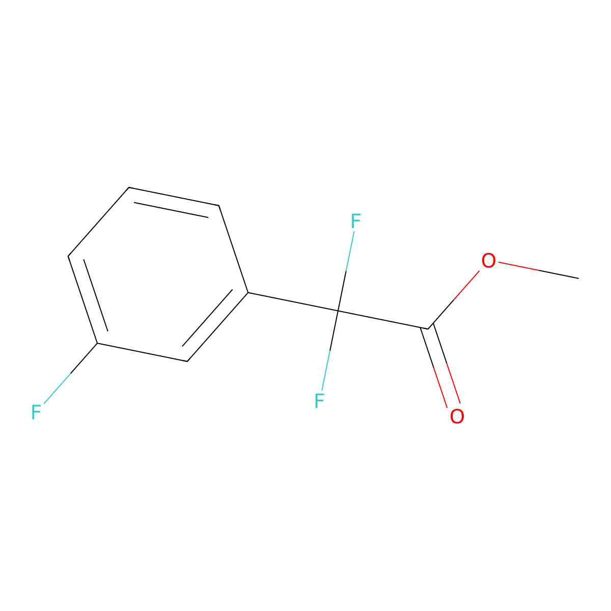 Methyl difluoro(3-fluorophenyl)acetate molecular structure, CAS 1393544-00-7