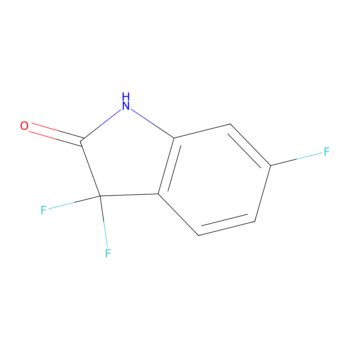3,3,6-Trifluoroindolin-2-one molecular structure, CAS 1393544-05-2