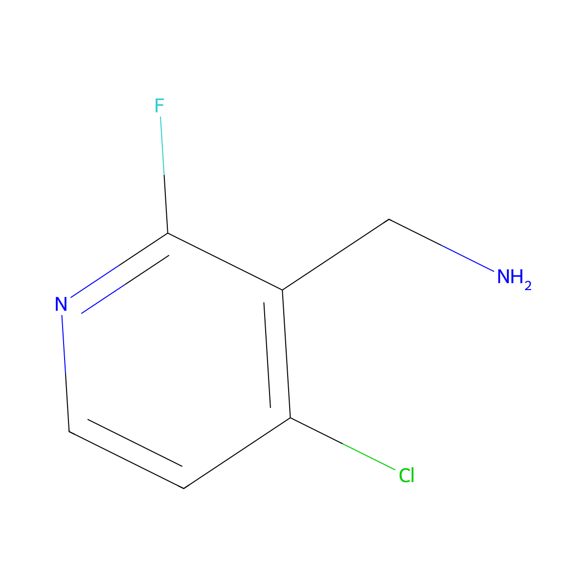 (4-Chloro-2-fluoropyridin-3-YL)methylamine molecular structure, CAS 1393544-11-0
